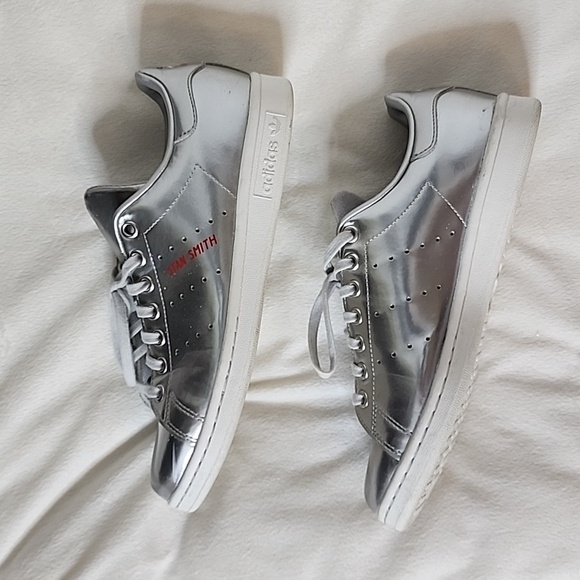 RARE Adidas Stan Smith Space Suit Silver Sneakers Athletic Luxury Limited - Picture 10 of 15